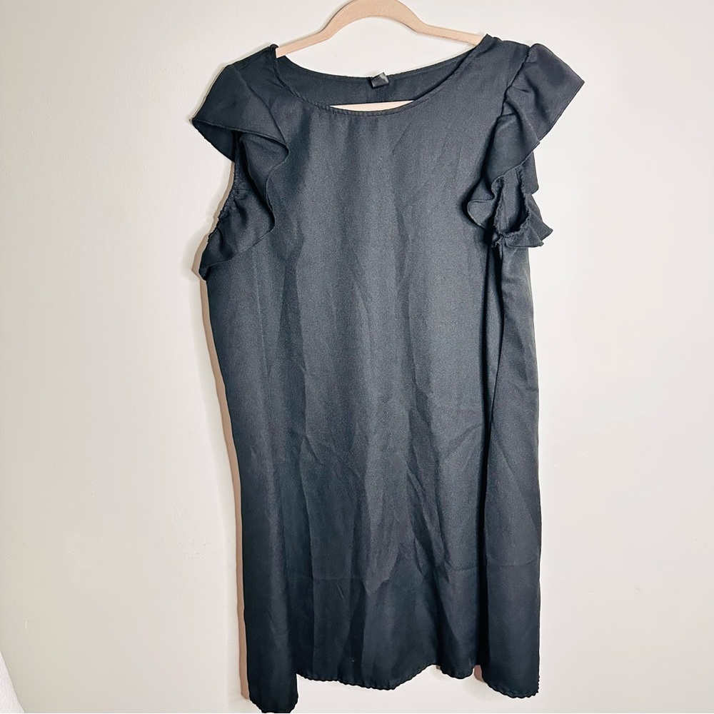 SHEIN Black Ruffle Tank Dress 1XL